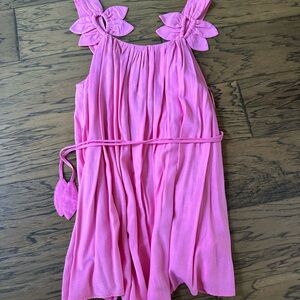 Women’s Pink Floral Strap Summer Dress